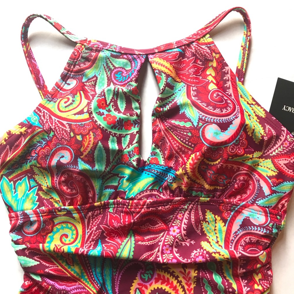 Ellen Tracy Swimsuit Power Paisley - Picture 3 of 16